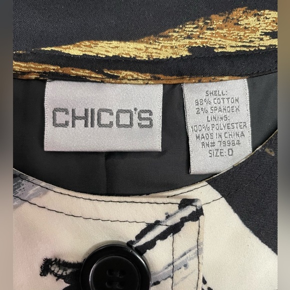 Chico's Cotton Jacket *Excellent Condition* Size: 0 - Picture 2 of 5
